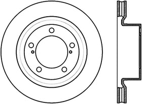 StopTech 17-18 Lexus LX SportStop Cryo Slotted & Drilled Front Right Rotor