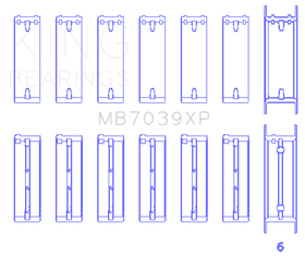 King Engine Bearings BMW M20/M50 2.0L/2.5L/2.7L Performance Main Bearing Set - Size STDX