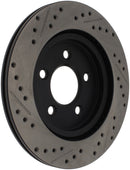 StopTech 05-10 Ford Mustang Slotted & Drilled Left Rear Rotor-1