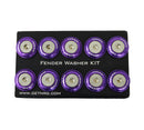 NRG Fender Washer Kit w/Rivets For Plastic (Purple) - Set of 10-2
