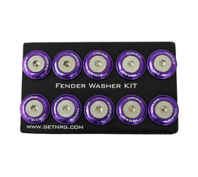 NRG Fender Washer Kit w/Rivets For Plastic (Purple) - Set of 10 - 0
