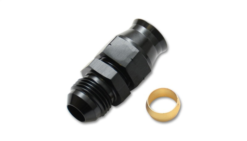 Vibrant -6AN Male to 3/8in Tube Adapter Fittings with Brass Olive Insert - 0