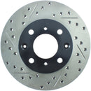 StopTech 96-00 Honda Civic DX/HX Coupe/90-00 Civic DX/LX Sedan Slotted & Drilled Right Front Rotor-1