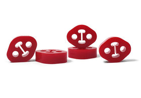 PERRIN Subaru / Universal 12mm ID 1.5in. Hole Offset Exhaust Hanger - Red (Sold Individually)