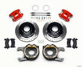 Wilwood D154 P/S P-B Kit Drilled-Red Jeep Dana 35 2.56 Off 5-lug w/ lines
