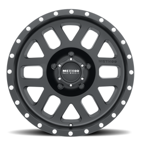 Method MR306 Mesh 17x8.5 0mm Offset 5x4.5 83mm CB Matte Black Wheel