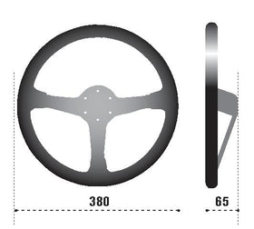 Sparco Steering Wheel 368 Suede Black