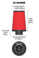 AEM 3.5 in Short Neck 9 in Element Filter-2