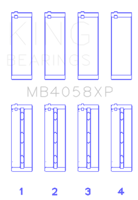 King Engine Bearings Nissan VQ35DE Performance Main Bearing Set - Size STDX