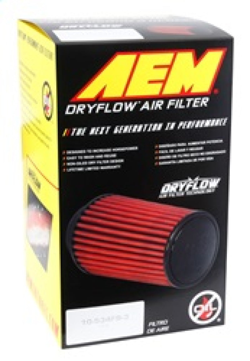 AEM 2.75in Flange ID x 6.25in Base OD x 7in H Dryflow Conical Air Filter - 0