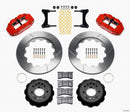 Wilwood Narrow Superlite 6R Front Hat Kit 14.00in Red 93-96 Mazda RX7-1