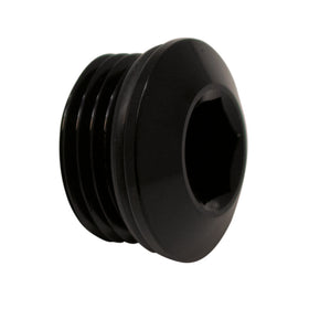 DeatschWerks 8AN ORB Male Plug Low Profile Internal Allen/Hex (Incl O-Ring) Anodized Matte Black - 0