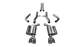 Corsa 2015-2023 Dodge Challenger Hellcat Dual Rear Exit Extreme Exhaust w/ 3.5in Polished Tips - 0