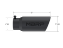 MBRP Universal Tip 5 O.D. Angled Rolled End 4 inlet 12 length - Black Finish-3