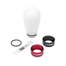 Cobb Subaru 6-Speed Tall Weighted COBB Shift Knob - White (Incl. Both Red + Blk Collars)-1