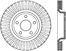 StopTech 11-13 Jeep Grand Cherokee Front Right Cryo Slotted Sport Rotor (Excludes SRT8)
