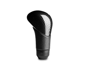 Momo Shadow Shift Knob - Black Airleather, Carbon Effect Insert