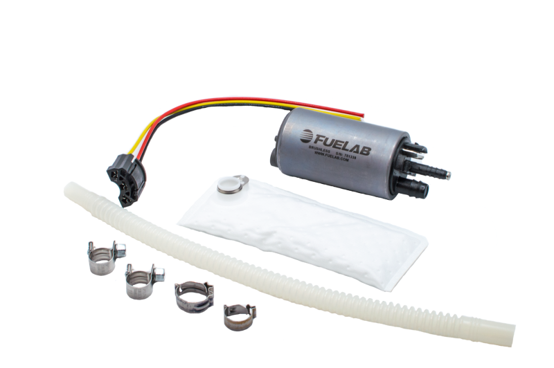 Fuelab 496 In-Tank Brushless Fuel Pump w/9mm Barb & 6mm Barb Siphon - 500 LPH - 0