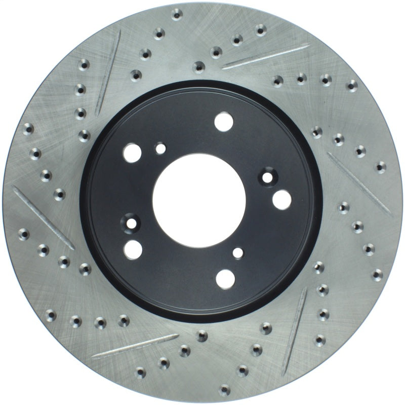 StopTech Slotted & Drilled Sport Brake Rotor Front Right 13 Honda Accord Sport - 0