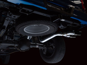 AWE 21+ Ford F150 Dual Side Exit Cat-Back Exhaust - 4.5in Diamond Black Tips *For Stock Y-Pipe Only - 0