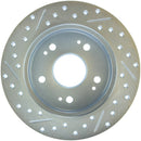 StopTech Select Sport 06-15 Honda Civic Si Slotted and Drilled Left Rear Rotor-2