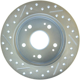 StopTech Select Sport 06-15 Honda Civic Si Slotted and Drilled Left Rear Rotor - 0