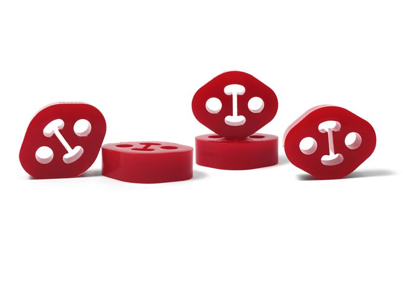 PERRIN Subaru / Universal 12mm ID 1.5in. Hole Offset Exhaust Hanger - Red (Sold Individually) - 0
