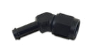Vibrant -8AN to 3/8in Hose Barb 45 Degree Adapter - Anodized Black-1