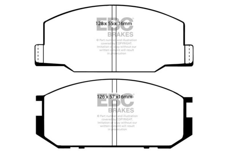 EBC 85-90 Lotus Esprit 2.2 Yellowstuff Front Brake Pads - 0