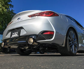HKS 2017 Infiniti Q60 (RWD) Dual Hi-Power Titanium Tip Catback Exhaust - 0