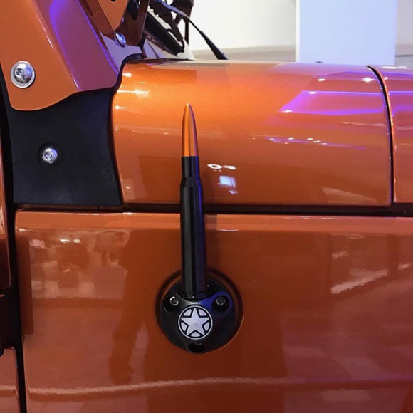 07-20 JEEP WRANGLER & UNLIMITED JK and 2020 + JEEP GLADIATOR BILLET ALUMINUM ANTENNA HOUSING COVER: BLACK CHROME GUN METAL OR RED // PART # BAH001