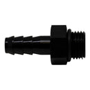 DeatschWerks 6AN ORB Male to 5/16in Male Triple Barb Fitting (Incl O-Ring) - Anodized Matte Black-1