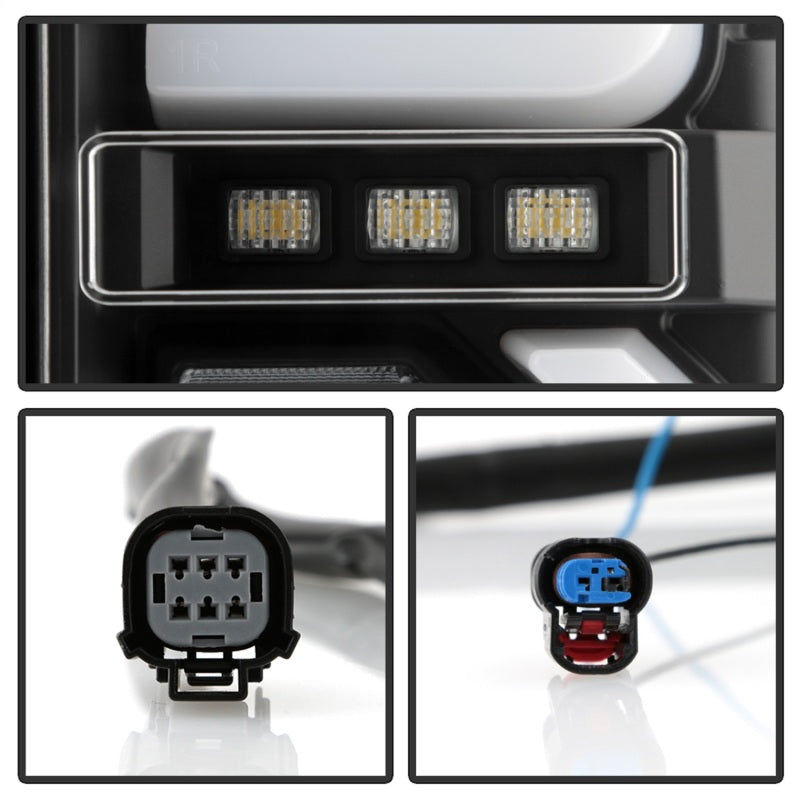 Spyder GMC Sierra 19-20 Incandescent Bulb Model Only LED Tail Lights - Black ALT-YD-GS19-LED-BK - 0