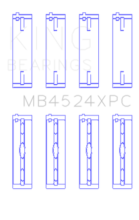 King Engine Bearings Nissan VR38DETT pMaxKote Crankshaft Main Bearing Set - Size STDX