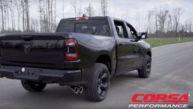 Corsa 19-24 Ram 1500 5.7L Crew Cab w/57in or 76in Bed Cat-Back Single Side Exit 4in PolishedDual Tip - 0