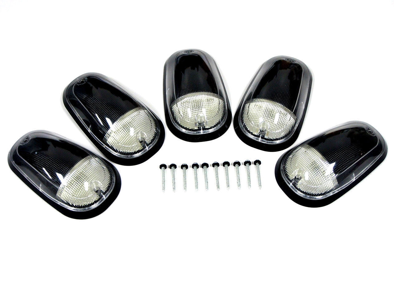 03-16 DODGE RAM 2500 3500 AMBER LED CLEAR CAB ROOF LIGHTS 5 PIECE SET