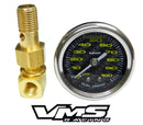 100 PSI Liquid Filled Fuel Pressure Gauge 0-100 PSI WITH Adapter for HONDA/ACURA engines-1