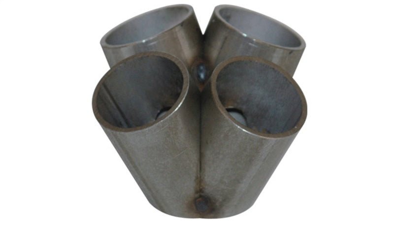 Vibrant 4 into 1 SS Turbo Mani Collector for T3 T3/T4 in Flange 48mm Pipe OD 3in tall 72mmx48mm out - 0