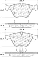 StopTech Street Touring 11-12 BMW Z4 (E86) Front Brake Pads-2