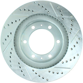 StopTech Select Sport 12-14 Toyota FJ Cruiser SportStop Slotted & Drilled Front Right Rotor - 0