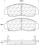 StopTech Performance 04-09 Acura TSX / 09 Accord V6 Coupe ONLY Front Brake Pads-4