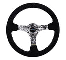 NRG Reinforced Steering Wheel (350mm / 3in. Deep) Blk Suede w/Hydrodipped Digi-Camo Spokes-1
