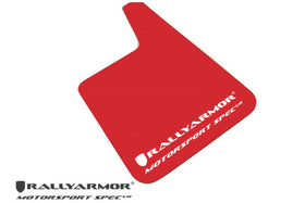 Rally Armor Universal Fit (No Hardware) Motorsport Spec Black UR Mud Flap w/ White Logo - 0