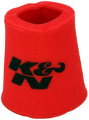 K&N Airforce Pre-Cleaner Round Tapered Red Air Filter Foam Wrap 6in Base ID x 5in Top ID x 9in H-1