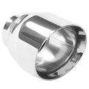 MagnaFlow Tip Stainless Double Wall Round Single Outlet Polished 4.5in DIA 2.5in Inlet 5.75in Length-2