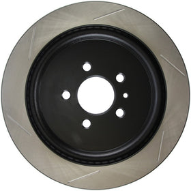 StopTech Premium High Carbon 13-14 Ford Mustang/Shelby GT500 Left Rear Disc Slotted Brake Rotor - 0