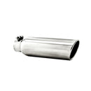 MBRP Universal Tip 3.5in OD 2.25in Inlet 12in L Angled Cut Rolled End Clampless No-Weld T304-1