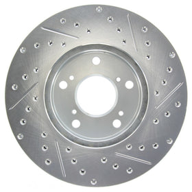 StopTech Select Sport 06-08 Honda Civic GX / 98-02 Accord V7 Slotted and Drilled Right Front Rotor - 0