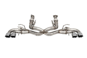 Corsa 2020-2025 Corvette C8 3in Valved Cat-Back 4.5in Pol Quad Tips - Fits Factory NPP Exhaust w/AFM