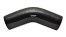 Vibrant 4 Ply Reinforced Silicone Elbow Connector - 5in ID x 4in Leg 45 Deg Elbow (BLACK)-1